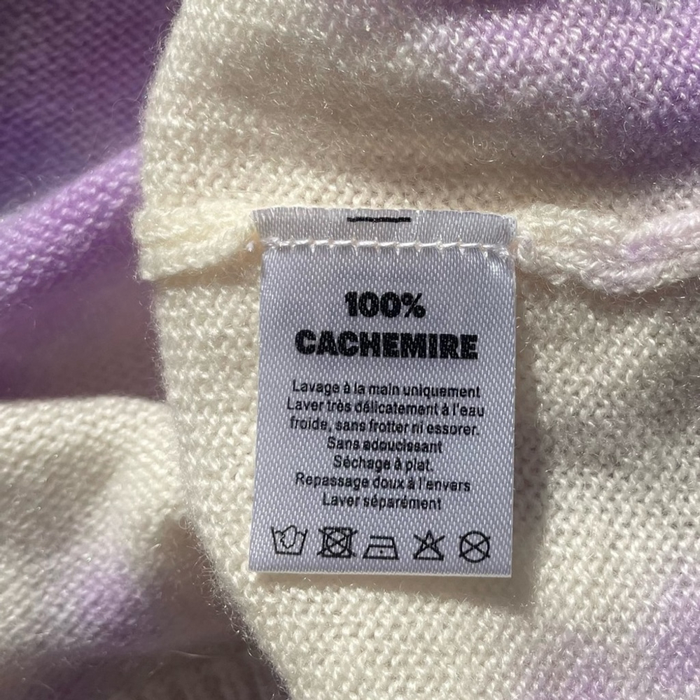 FROM FUTURE 100% Cashmere “Future Is Love” Tie-Dye Sweater Graphic Knit - Picture 7 of 7